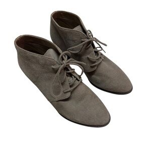 Vionic Orthotic Suede Lace-Up Boots - Zenda, Size 8